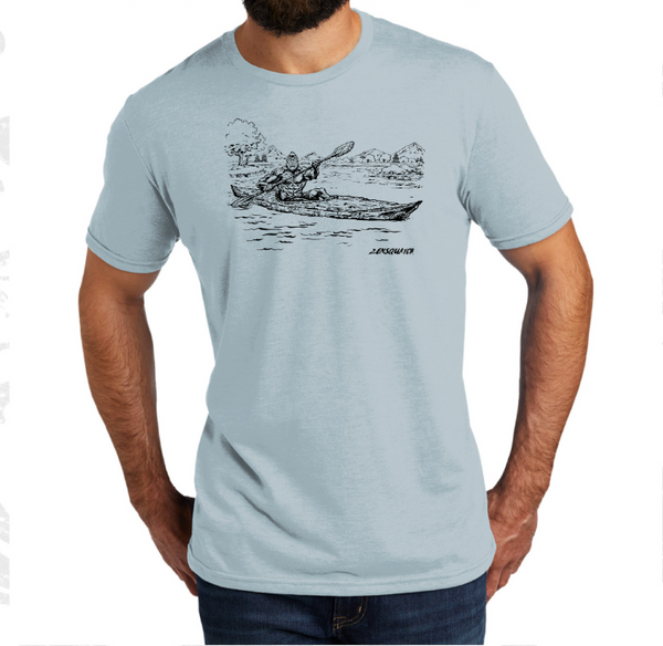 Kayaker Tee | Zensquatch Paddle Forward Eco Tri-Blend T-Shirt
